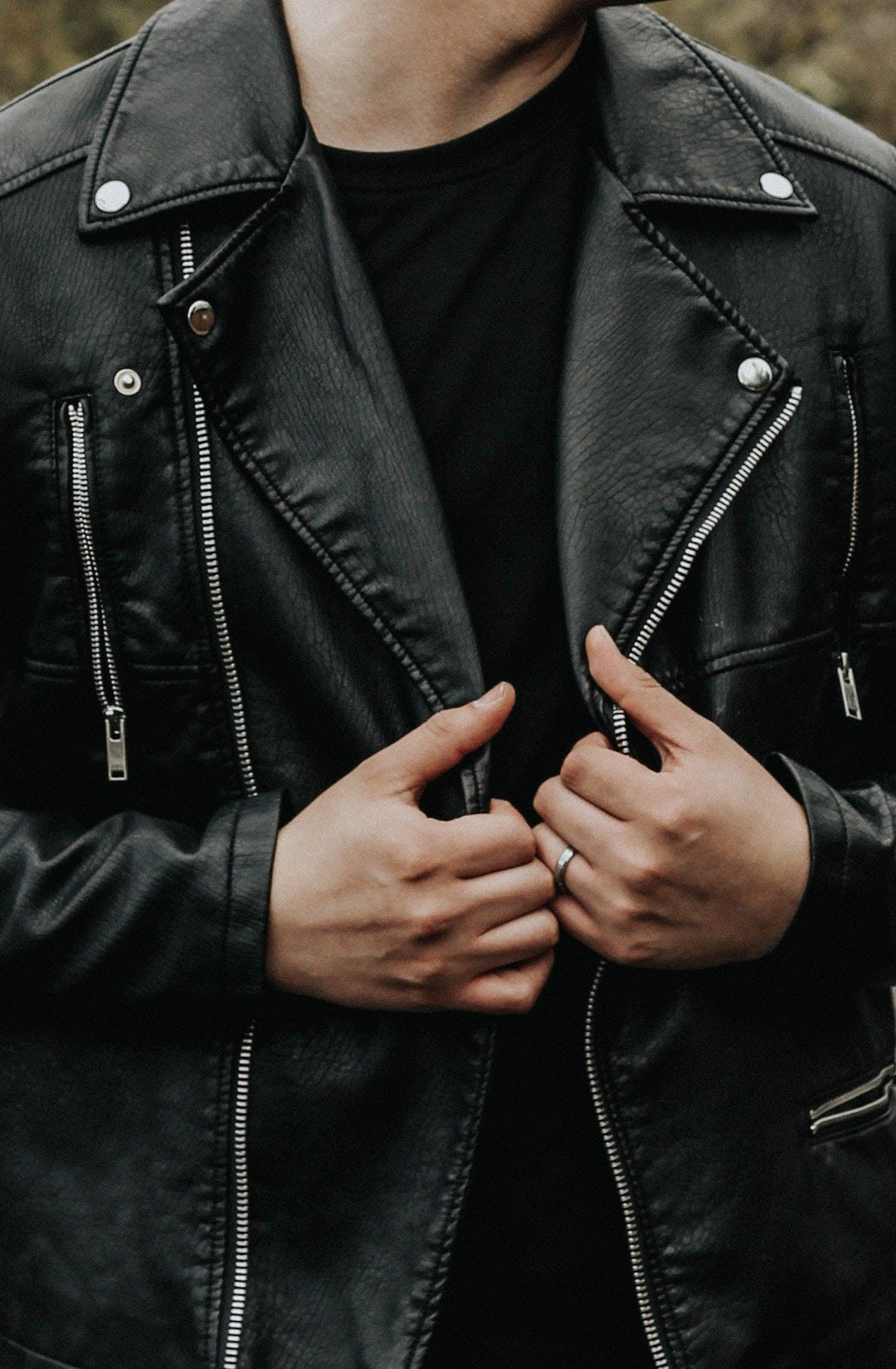 Leather Jackets - Button Stitched
