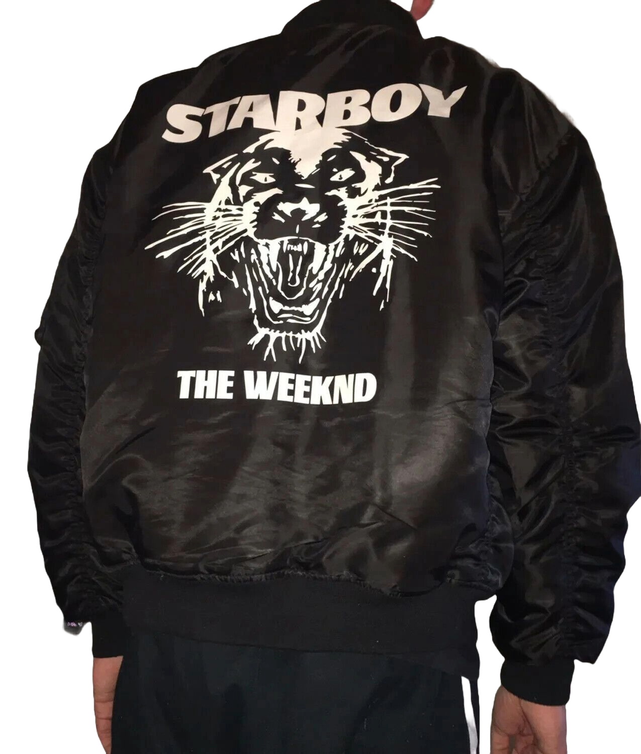 Men's XO Starboy Black Satin Bomber Jacket – The Weeknd Inspired Jeff Hamilton Style Streetwear