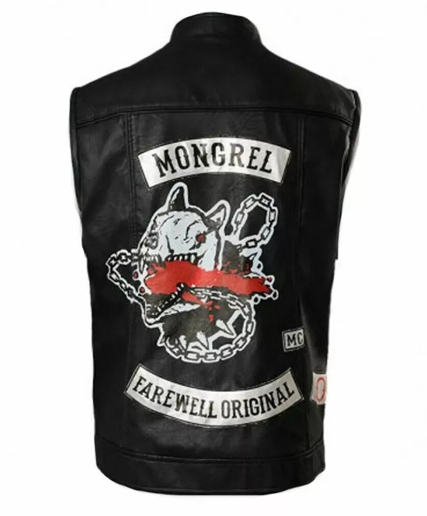 Men’s Days Gone Deacon St. John Leather Vest – Black Mongrel Rider Jacket for Halloween, Cosplay & Biker Streetwear