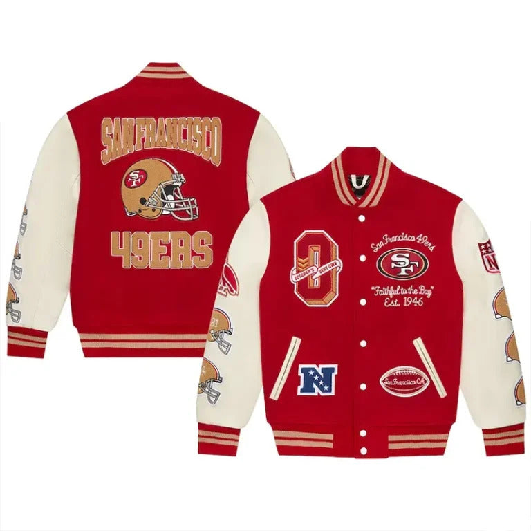 San Francisco 49ers Varsity Jacket – NFL Letterman Bomber for Men & Women | Official Team Apparel