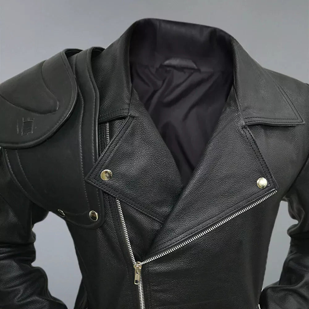 Mad Max 2 Road Warrior Leather Jacket – Full Sleeve Biker Costume for Men | Post-Apocalyptic Cosplay Outerwear