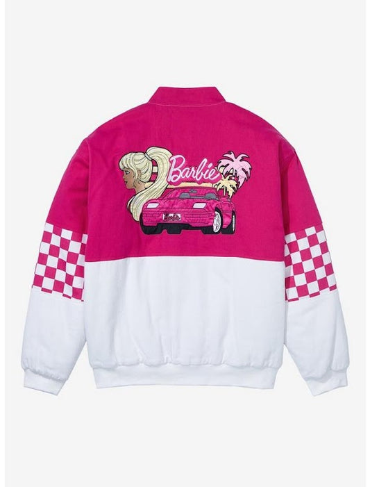 Barbie Checkered Jacket for Women in Cotton/Fleece