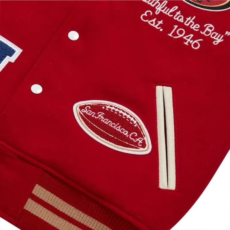 San Francisco 49ers Varsity Jacket – NFL Letterman Bomber for Men & Women | Official Team Apparel