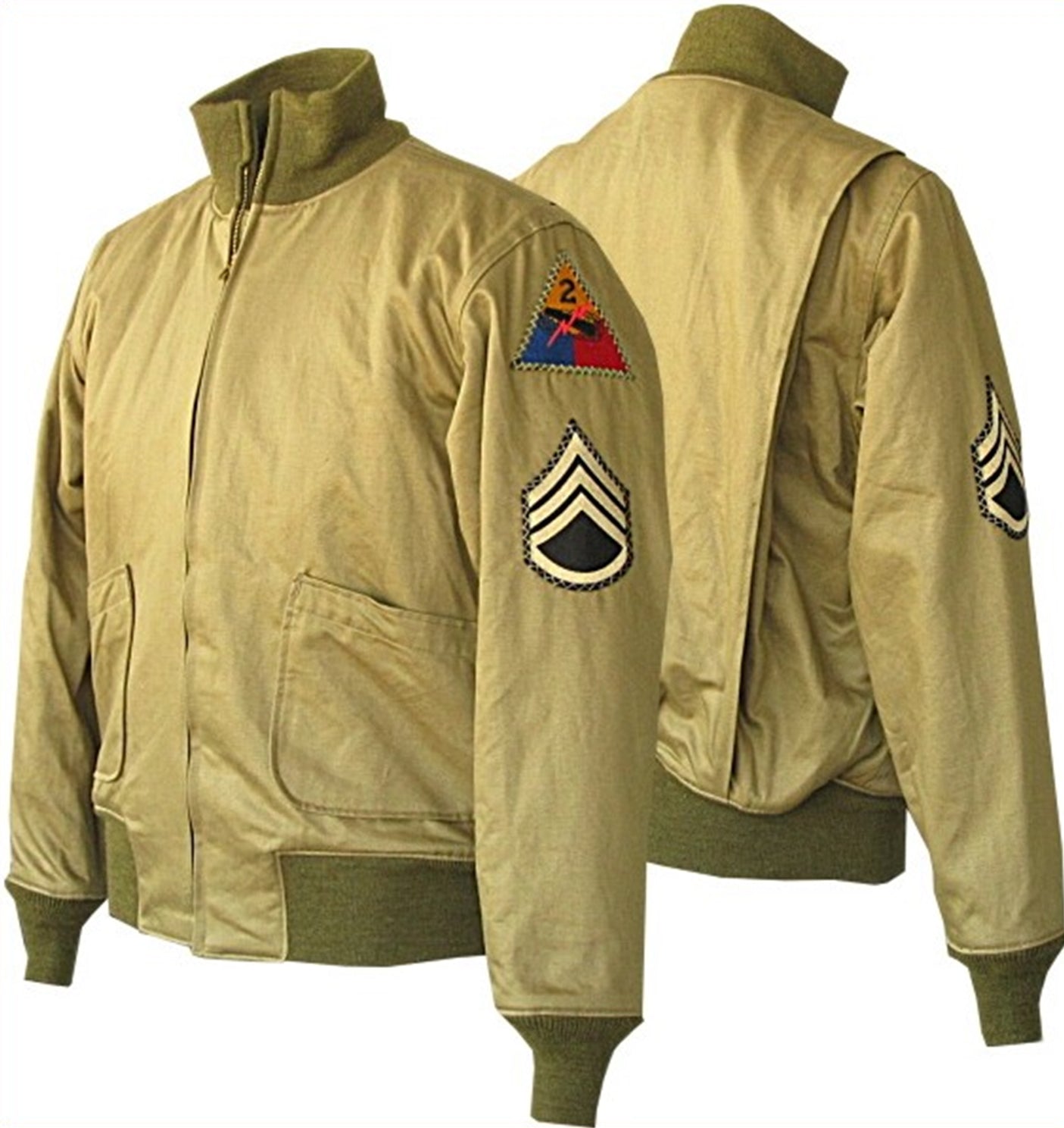 Fury Unleashed: Embody Brad Pitt's Spirit as a US Army Tanker in a WW2 Military-Inspired Cotton Bomber Jacket for Men - Button Stitched