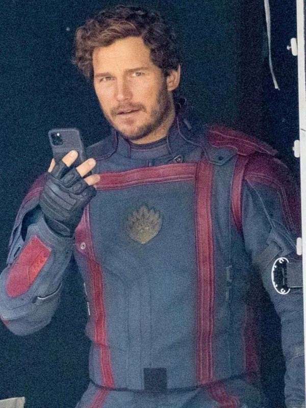 Brand New Star Lord Blue Chris Pratt Jacket from Guardians of the Galaxy Vol. 3 - Button Stitched
