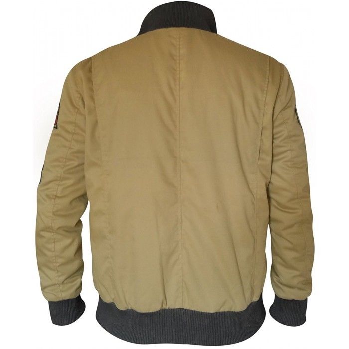 Fury Unleashed: Embody Brad Pitt's Spirit as a US Army Tanker in a WW2 Military-Inspired Cotton Bomber Jacket for Men - Button Stitched