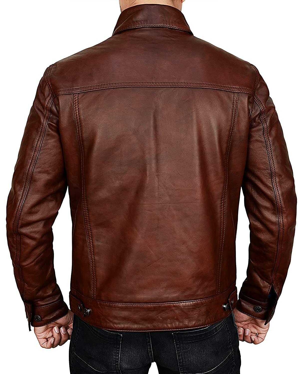 Exquisite Collection of Iconic Cowboy Jackets: Empowered by Famous TV Series, Crafted in Premium Leather, and Available in 7 Stunning Colors - Button Stitched