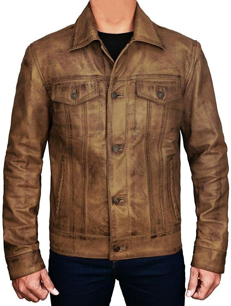 Exquisite Collection of Iconic Cowboy Jackets: Empowered by Famous TV Series, Crafted in Premium Leather, and Available in 7 Stunning Colors - Button Stitched