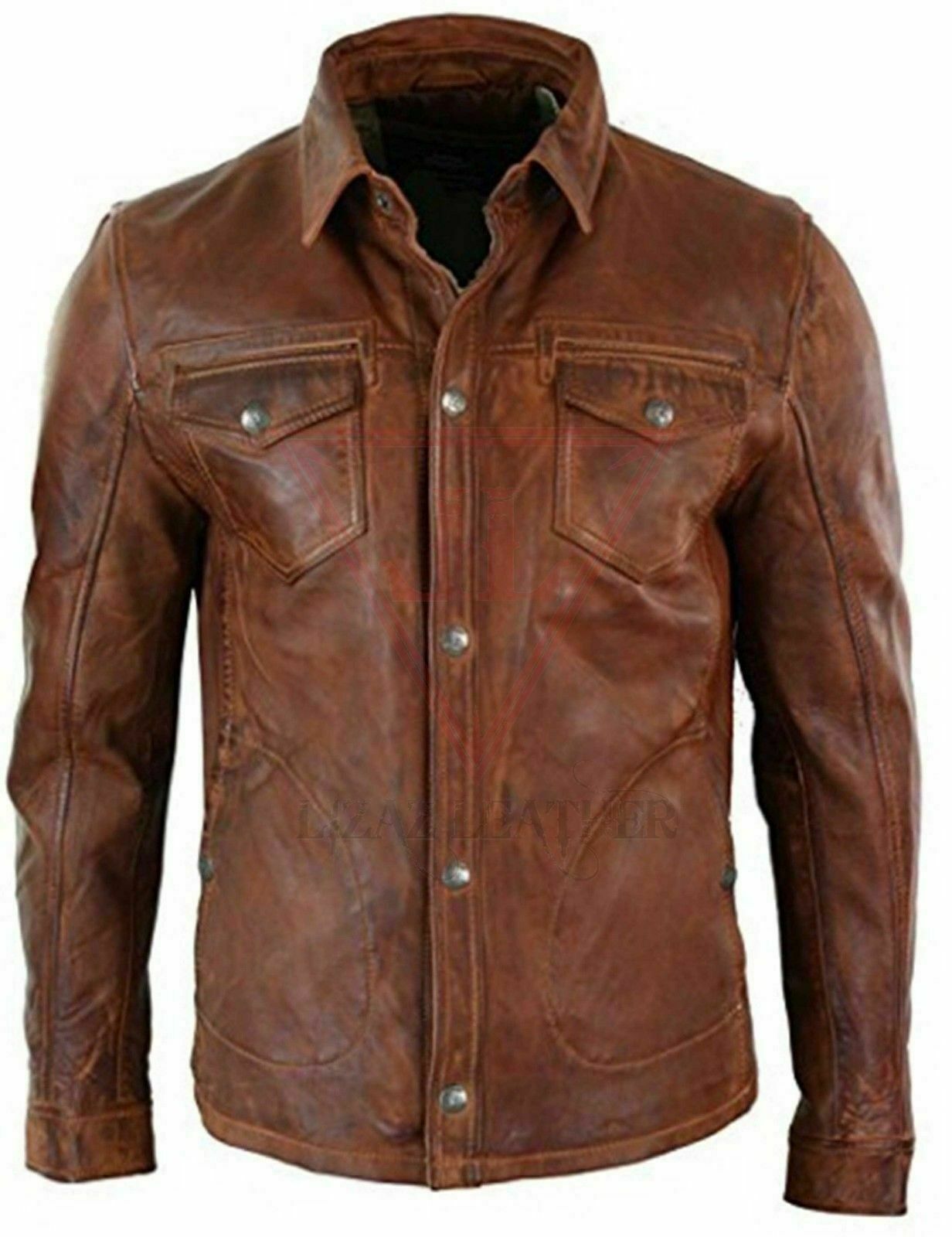 Exquisite Collection of Iconic Cowboy Jackets: Empowered by Famous TV Series, Crafted in Premium Leather, and Available in 7 Stunning Colors - Button Stitched