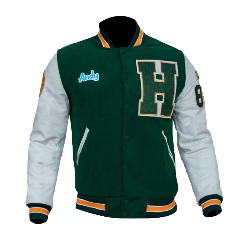 Mens Stranger For Things Eddie Munson Varsity Joseph Quinn Green Jacket | Mens Stranger Things Eddie Munson Varsity Bomber Jacket - Button Stitched