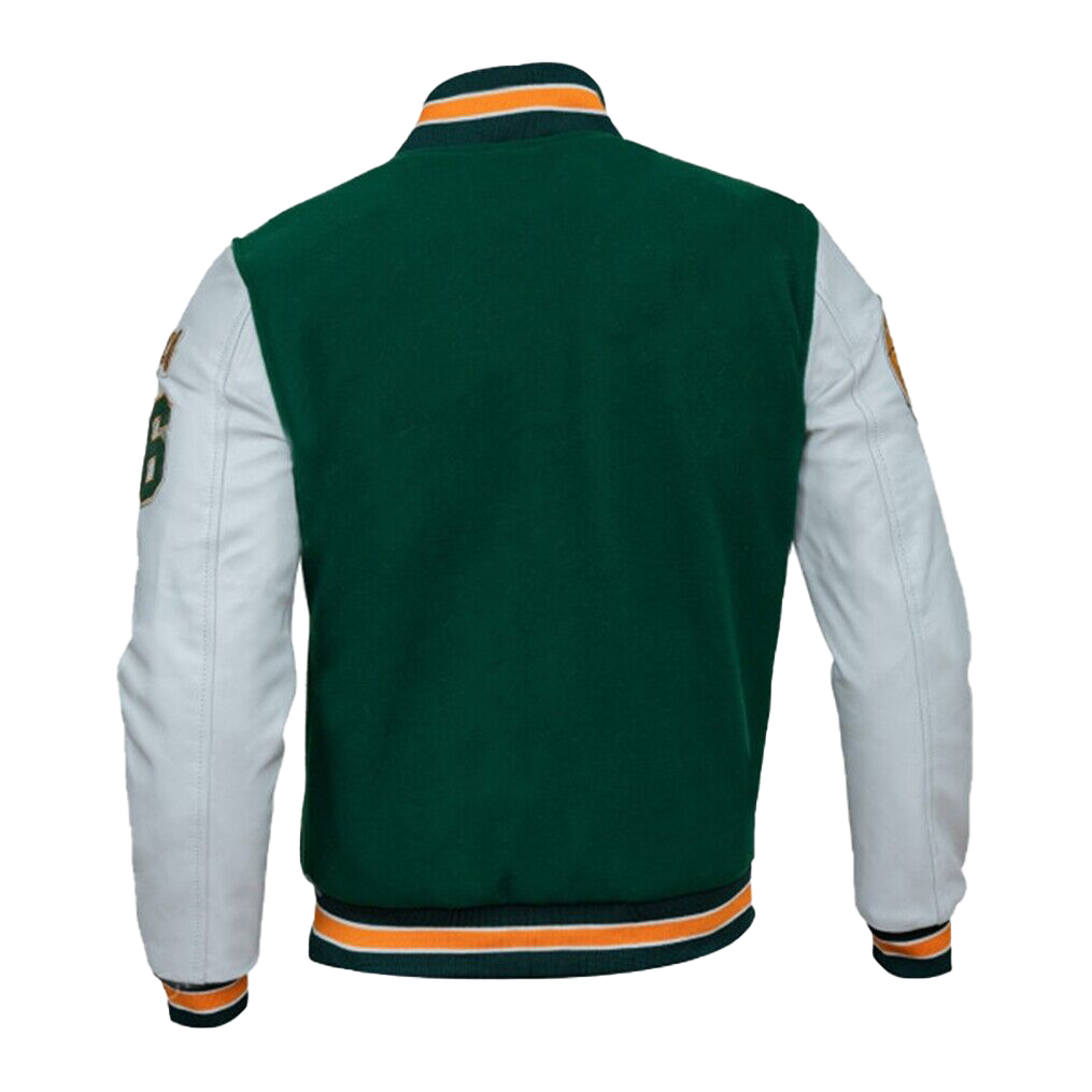 Mens Stranger For Things Eddie Munson Varsity Joseph Quinn Green Jacket | Mens Stranger Things Eddie Munson Varsity Bomber Jacket - Button Stitched
