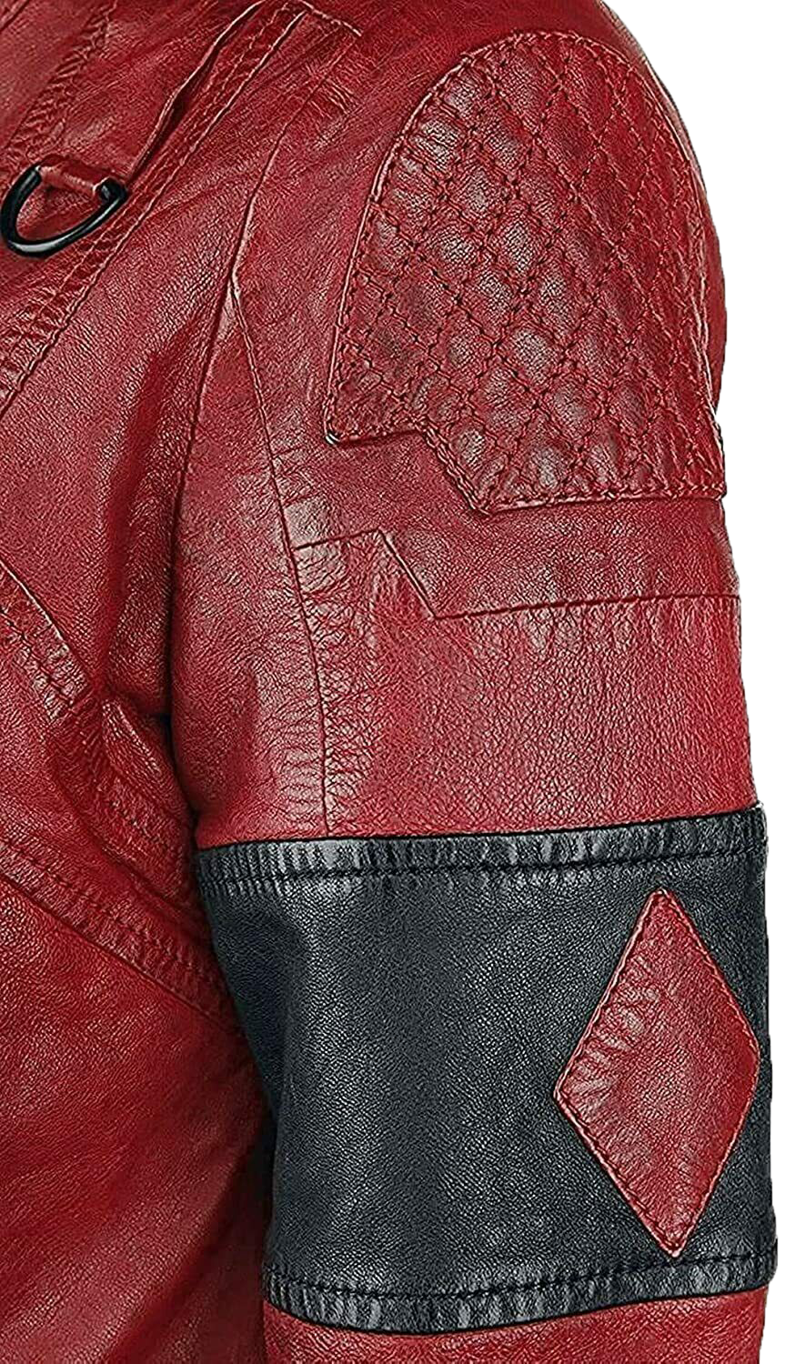 Women HQ Live Fast Die Clown Red Jacket -The Suicide Squad Real Leather Jacket | Womens Red Leather Jacket - Button Stitched