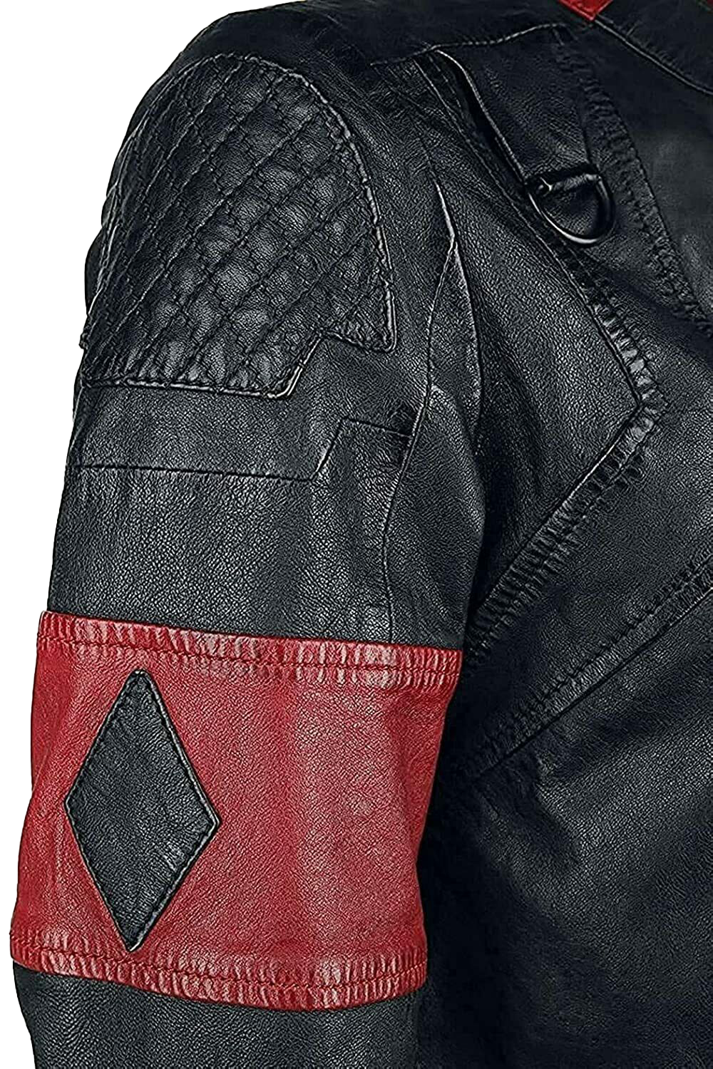 Women HQ Live Fast Die Clown Red Jacket -The Suicide Squad Real Leather Jacket | Womens Red Leather Jacket - Button Stitched