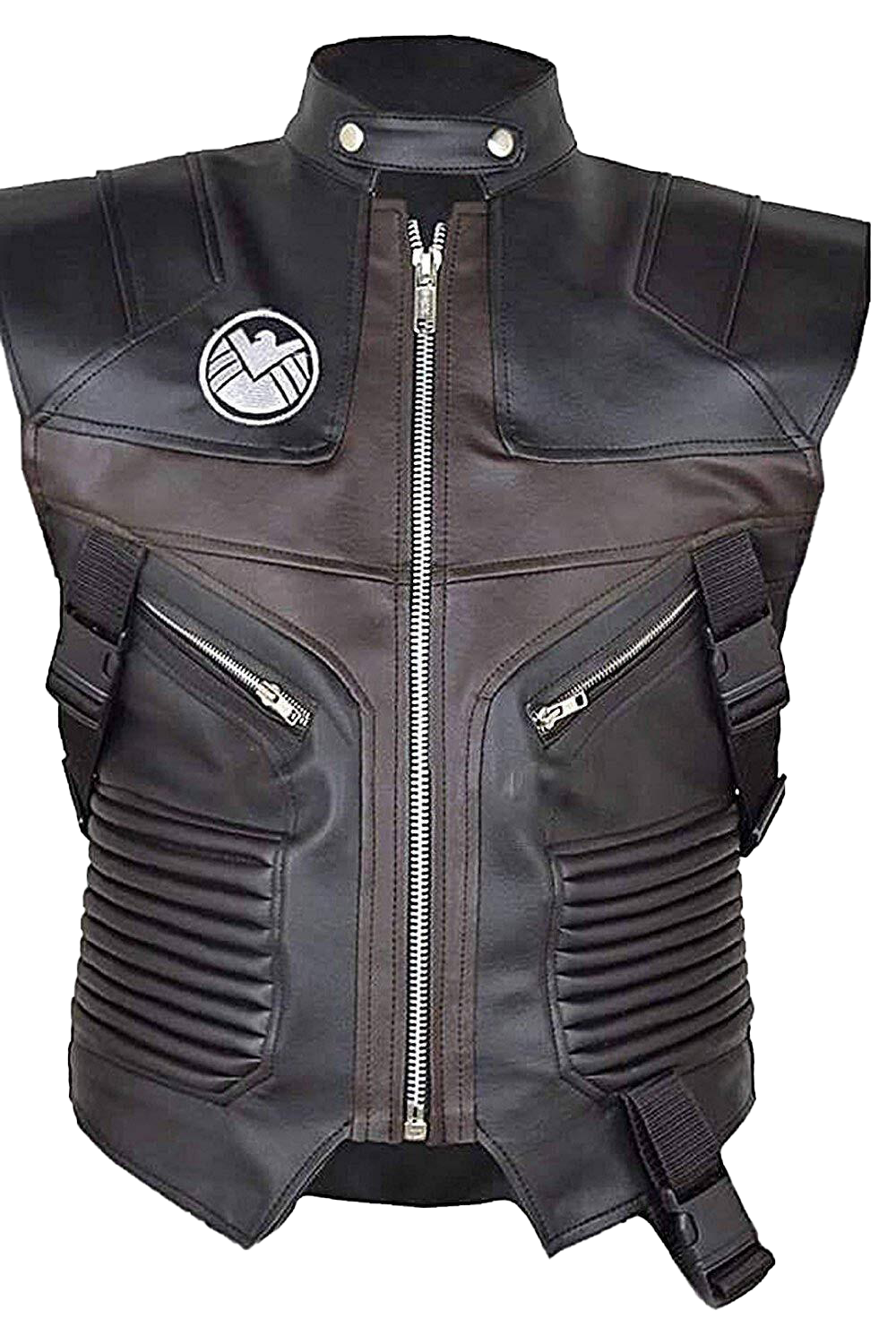 Men's Clint Barton Hawkeye Jeremy Renner The Avengers Stylish Biker Vest - Button Stitched