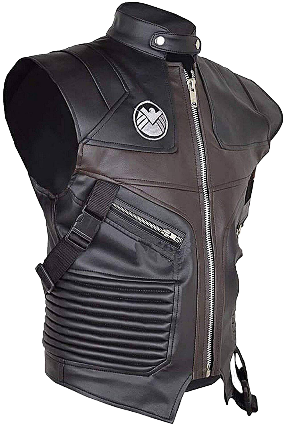 Men's Clint Barton Hawkeye Jeremy Renner The Avengers Stylish Biker Vest - Button Stitched