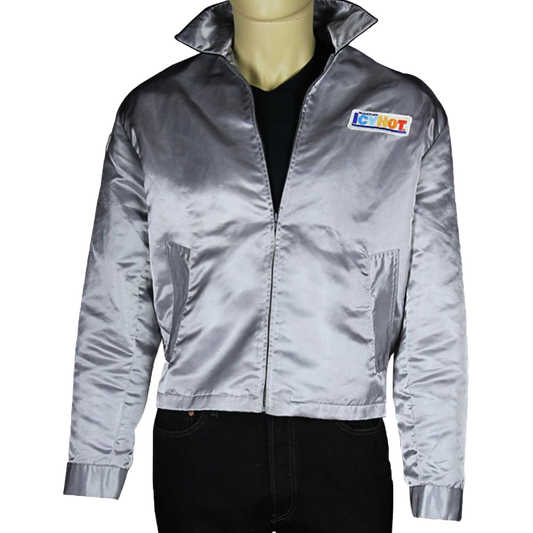 Mens Death Proof Kurt Russell Stuntman Mike IcyHot Lightweight Satin Jacket - Button Stitched