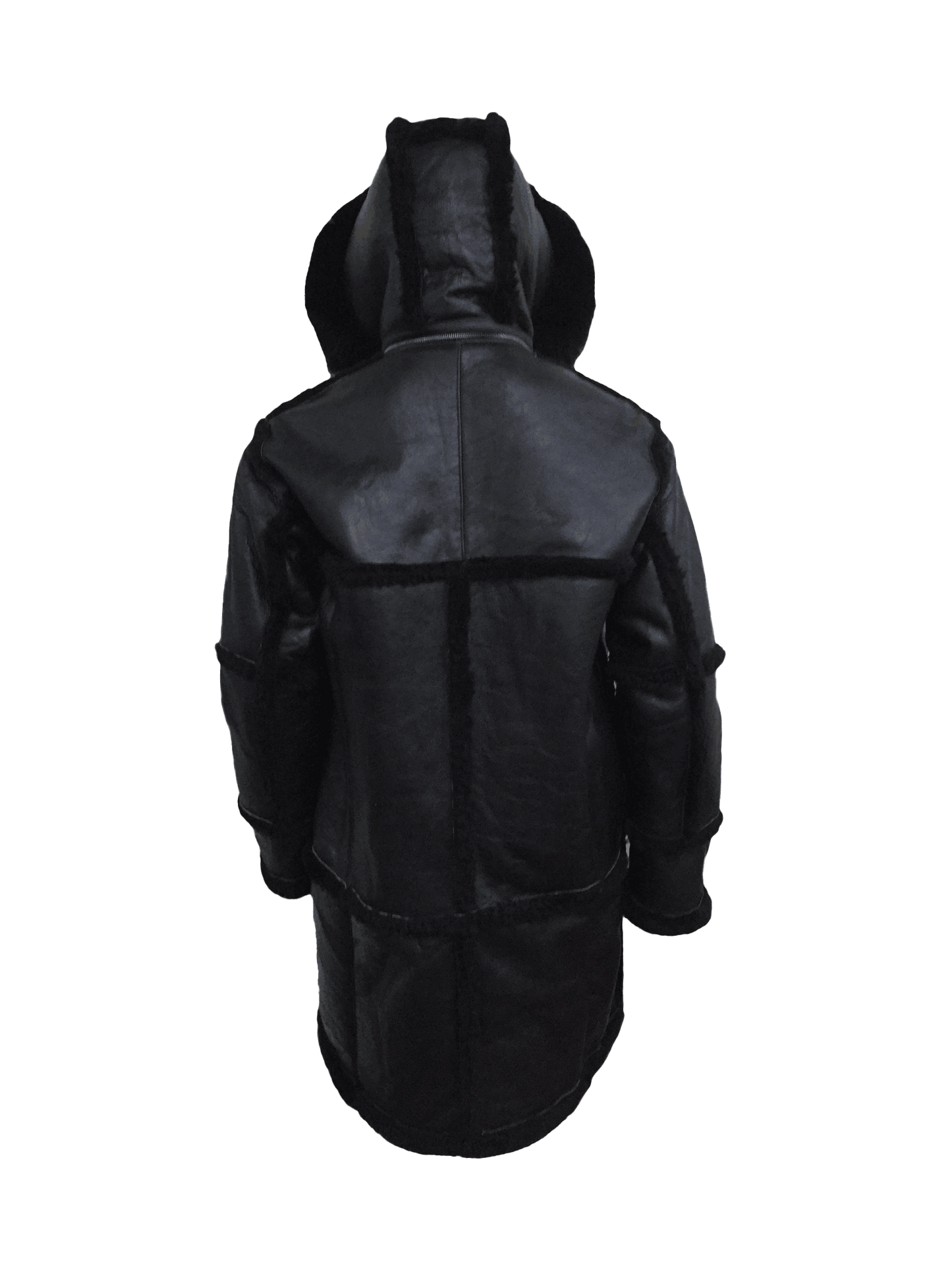 B3 DICAPRIO BLACK SHEARLING JACKET