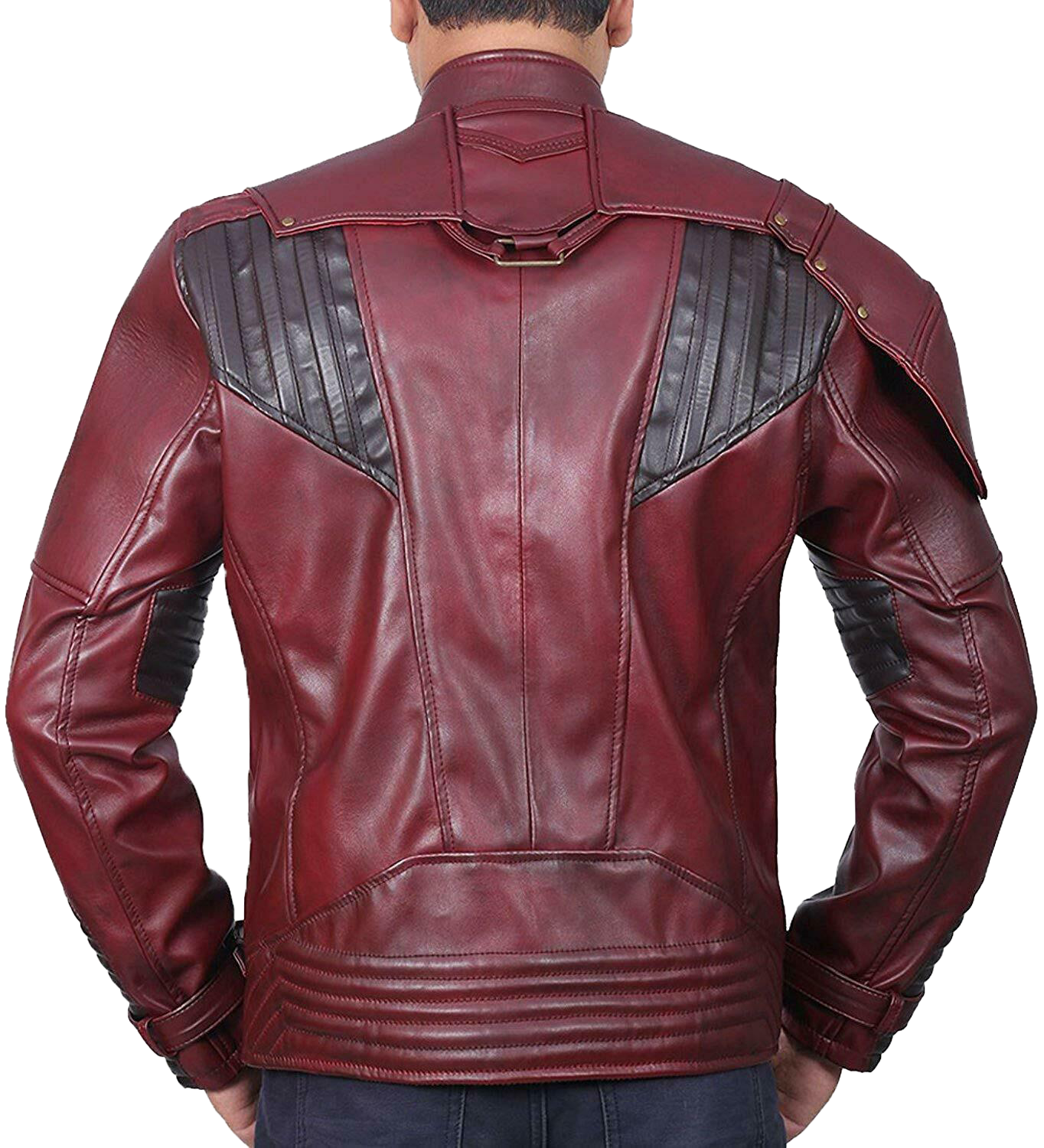 Mens Superhero Thor 4 men's Galaxy Leather Trench Costume Jacket - Button Stitched