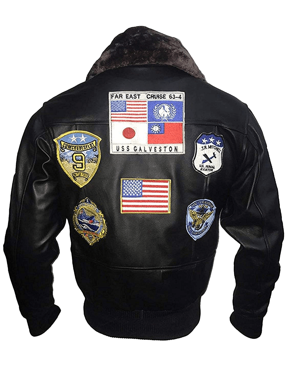 Top Gun Tom Cruise Maverick Black Bomber Leather Jacket