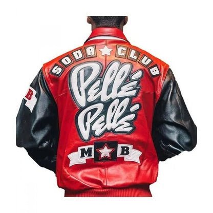 Stylish Red and Black Pelle Pelle Soda Club Jacket - A Must-Have Choice