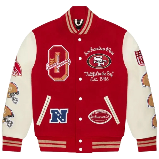 San Francisco 49ers Varsity Jacket – NFL Letterman Bomber for Men & Women | Official Team Apparel
