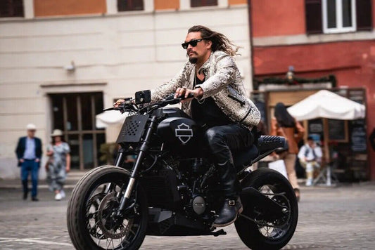 Jason Momoa's 2023 Dante Biker Jacket - Speed Up Your Halloween Vibes - Button Stitched