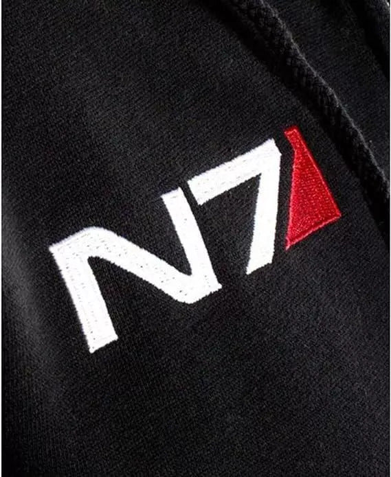 N7 Men’s Fleece Hoodie Jacket – Mass Effect Cosplay Costume & Gaming-Inspired Outerwear for Fans