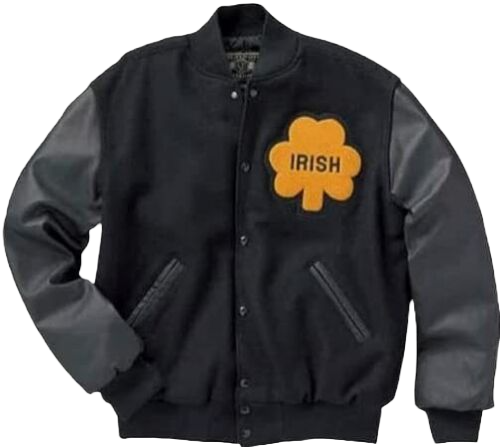 Rudy Notre Dame Varsity Bomber Jacket - Button Stitched