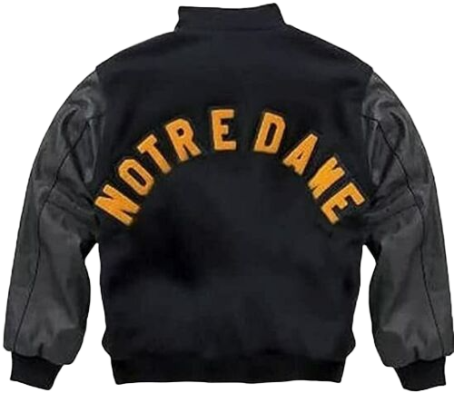 Rudy Notre Dame Varsity Bomber Jacket - Button Stitched