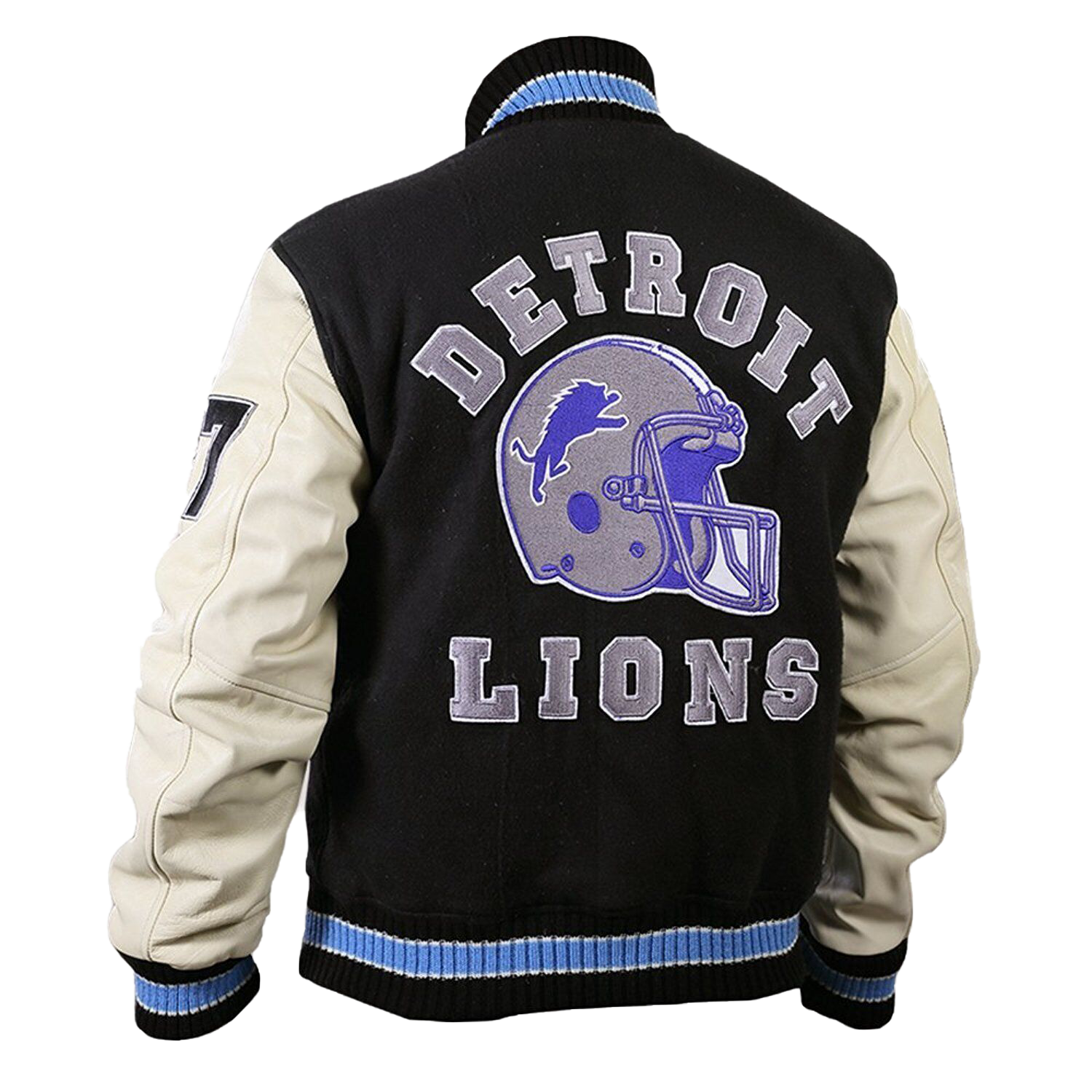 Eddie Murphy's Iconic Detroit Lions Varsity Jacket | Premium Leather Style - Button Stitched