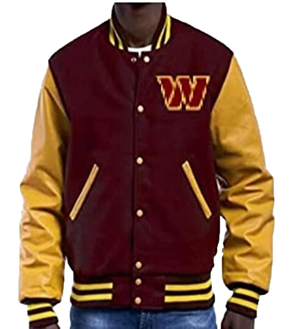 Men’s American Football Club Washington Commander Varsity Jacket | Men Varsity - Button Stitched
