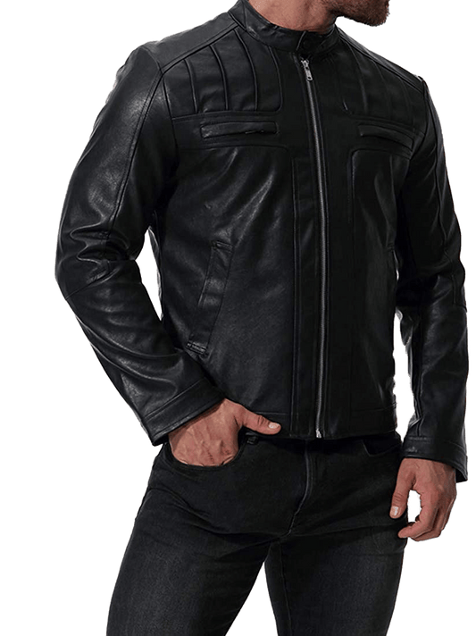 Mens Henry Cavill Real Leather Biker Style Jackets for Autumn Winter | Mens Leather Jacket - Button Stitched