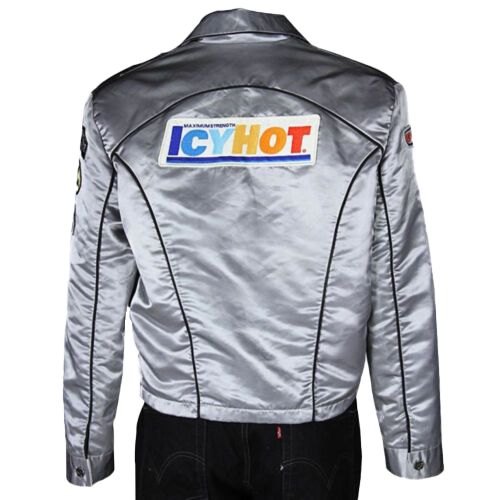 Mens Death Proof Kurt Russell Stuntman Mike IcyHot Lightweight Satin Jacket - Button Stitched