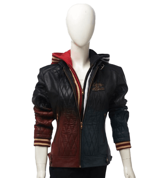 Womens Lil Monster Quilted Bomber Leather Jacket | Womens Bomber Leather Jacket - Button Stitched