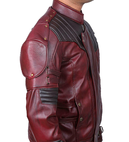 Mens Superhero Thor 4 men's Galaxy Leather Trench Costume Jacket - Button Stitched