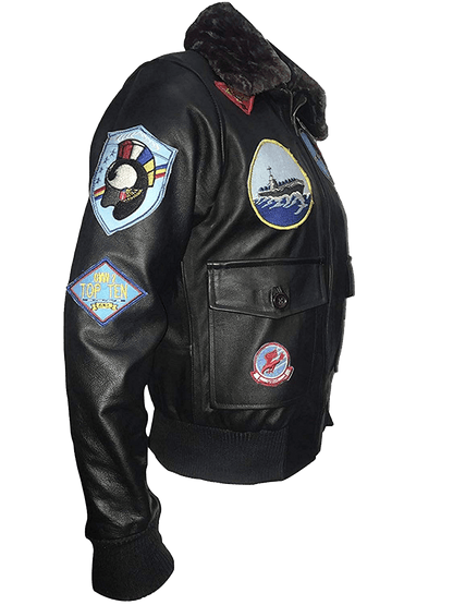 Top Gun Tom Cruise Maverick Black Bomber Leather Jacket
