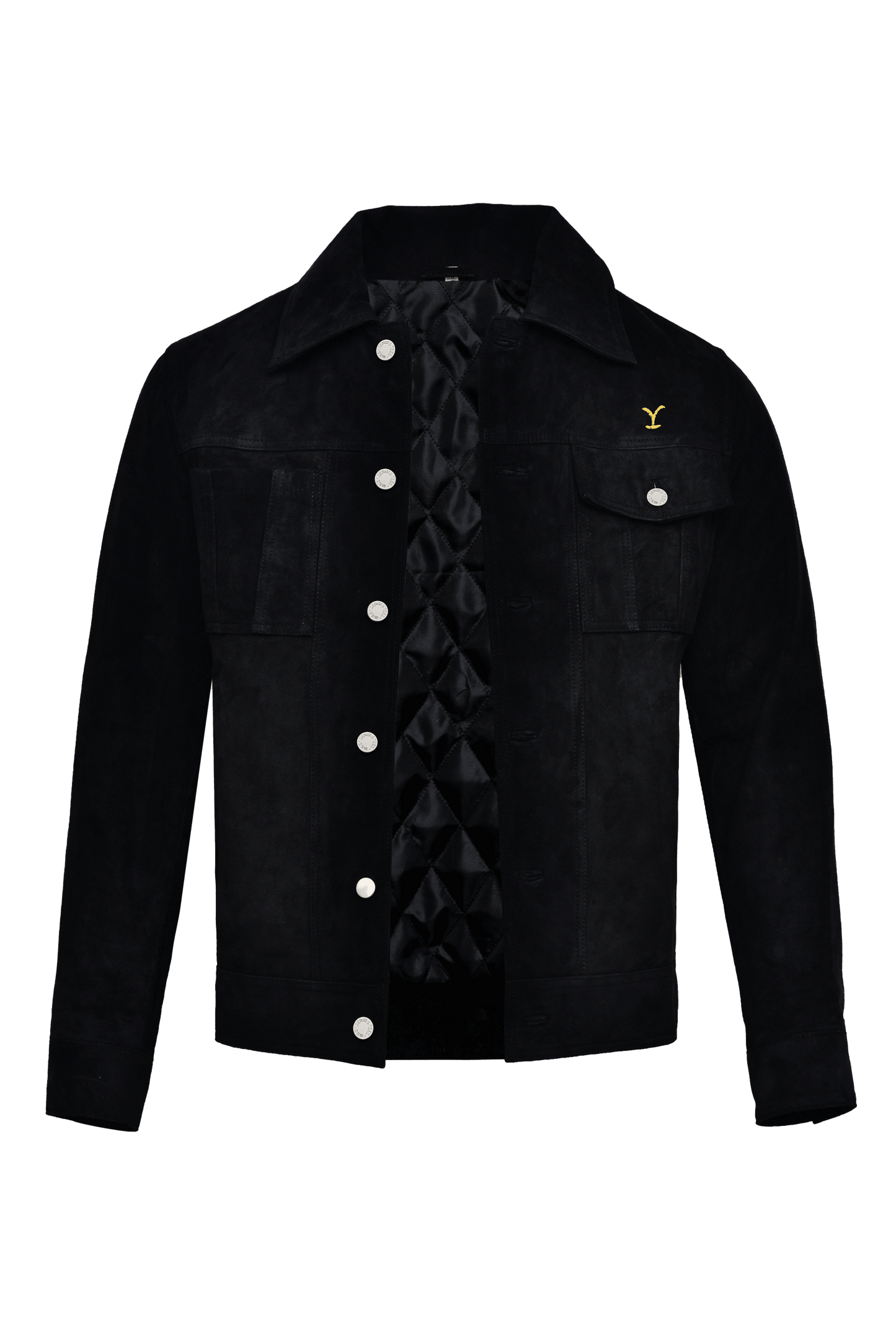 MEN'S YELLOWSTONE COWBOY STYLE BLACK SUEDE LEATHER JACKET