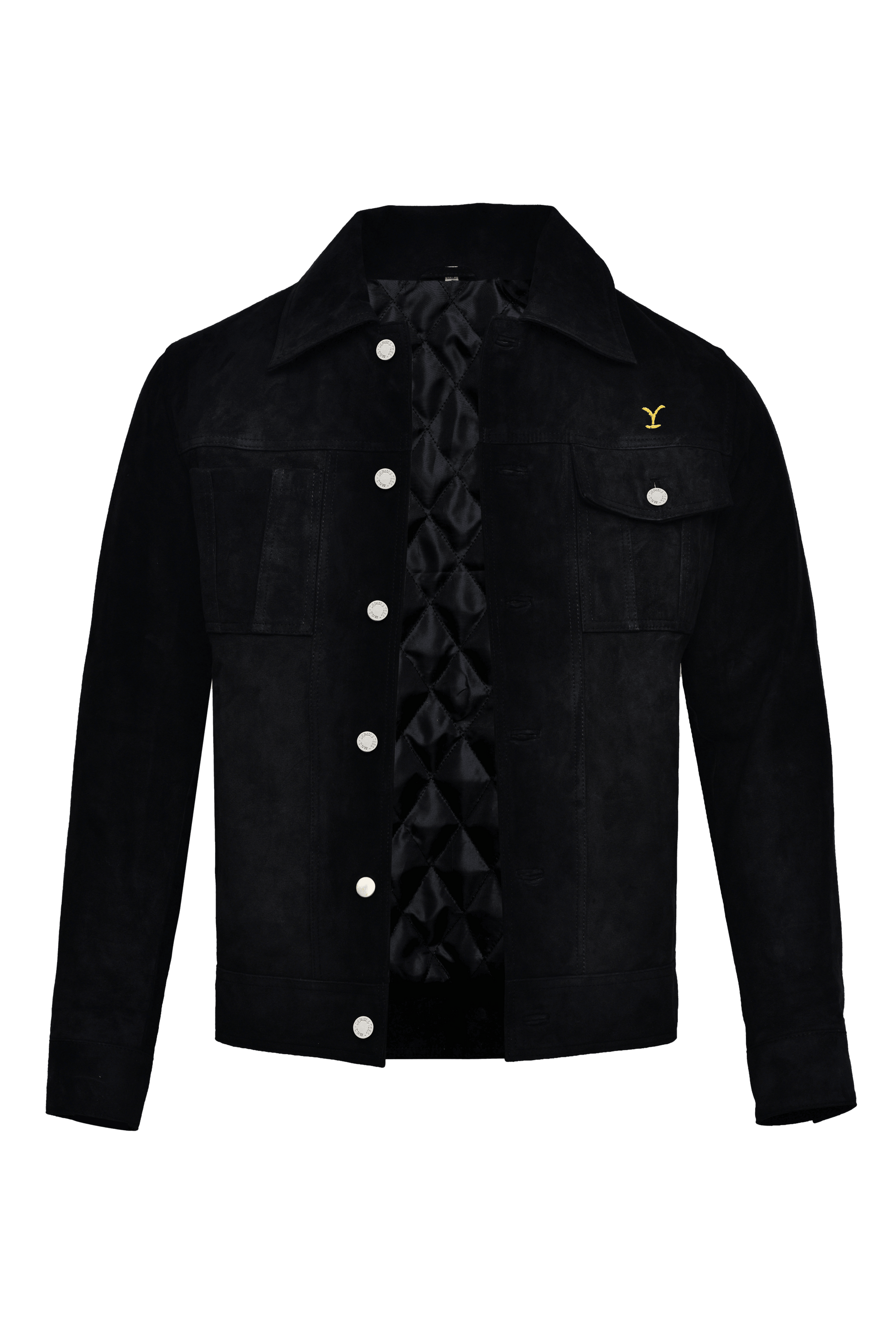 MEN'S YELLOWSTONE COWBOY STYLE BLACK SUEDE LEATHER JACKET